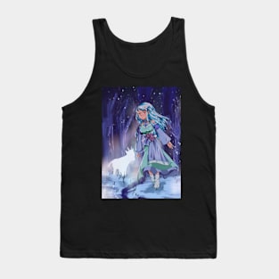 Wintery Night Glowing Deer Tank Top